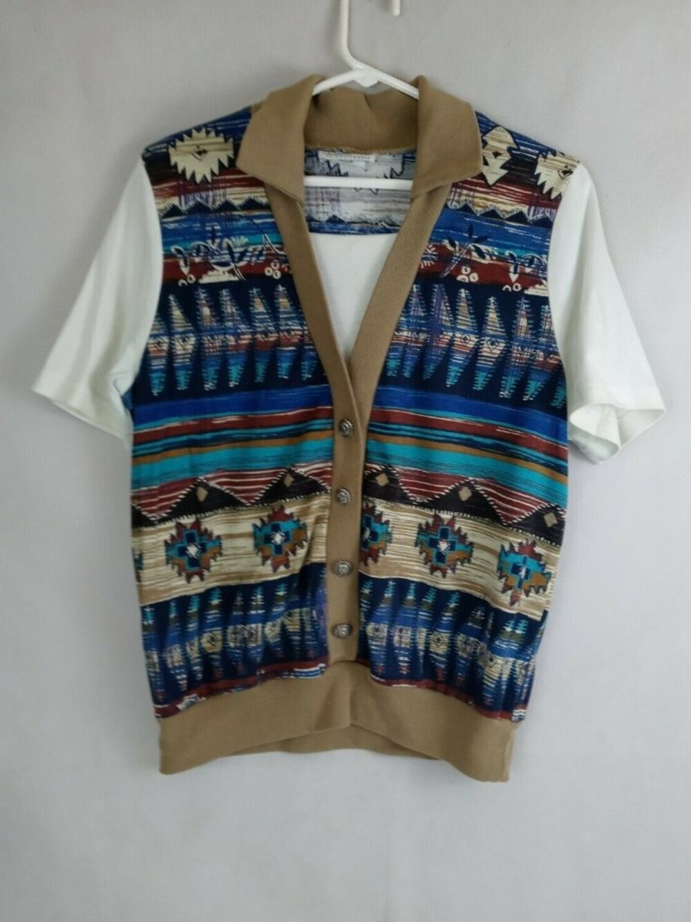 Vintage Remo Petite Women's Layered Western Design Shirt Size Medium